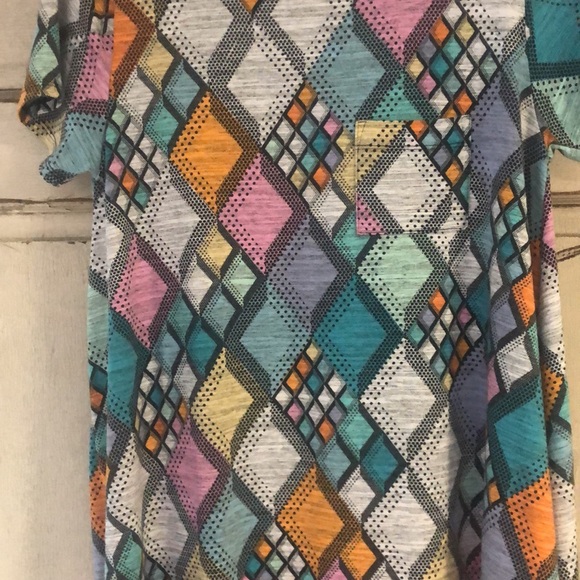 LuLaRoe Carley Swing Dress Casual Summer Easter Spring Beach Size S Hi Low - Picture 2 of 14